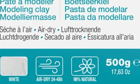Darwi - Selvhærdende Ler - Cernit - Hvid - 500 G