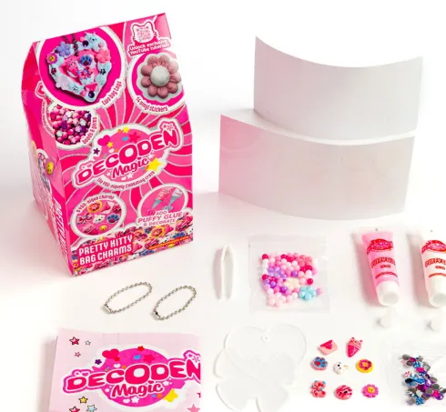 Decoden Magic - Pretty Kitty Bag Charms - DIY Charms Til Børn