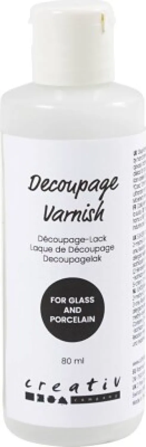 Decoupagelak - Til Glas Og Porcelæn - 80 ML