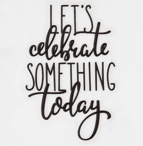 Dekorations Klistermærker - Let's Celebrate - Farveskiftende