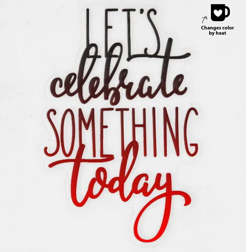 Dekorations Klistermærker - Let's Celebrate - Farveskiftende