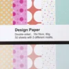 Designpapir - Ark 18X18 CM - Prikker - 80 G - 50 Ark