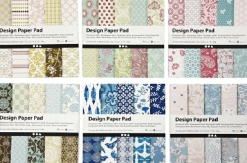 Designpapir I Blokke - 6 Stk