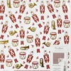Designpapir - Nøddeknækker - 180 G - Guld - Rød - Hvid - 3 Ark