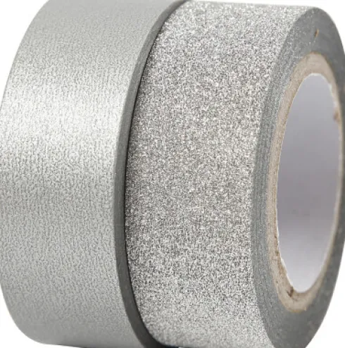 Designtape - B 15 MM - Sølv - 2 Ruller