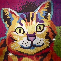 Diamond Art - Kat - 20 X 20 CM