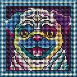 Diamond Art - Mops Hund - 20 X 20 CM