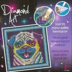 Diamond Art - Mops Hund - 20 X 20 CM