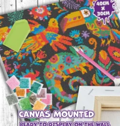 Diamond Art Painting Kit På Lærred - 30X40 CM - Fiesta - Splat