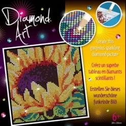 Diamond Art - Solsikke Blomst - 20 X 20 CM