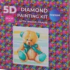 Diamond Painting Kit - 5D - 20X20 CM - Med Træramme - Bamse