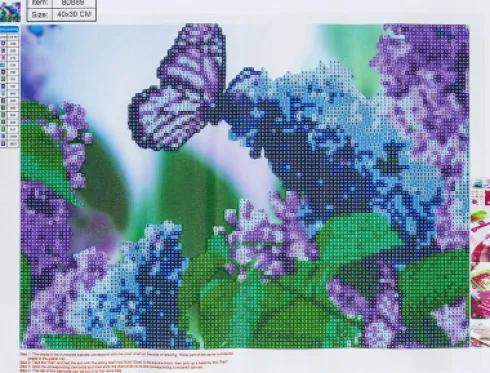 Diamond Painting - 30X40 CM - Sommerfugl