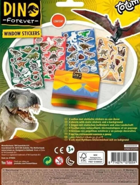 Dinosaur Vinduesklistermærker - Over 45 Stk