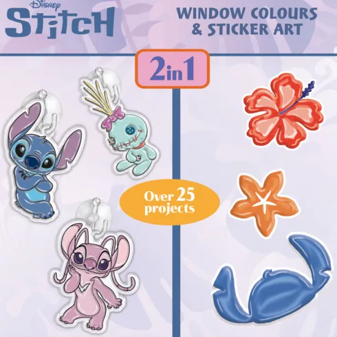 Disney Stitch & Angel - Window Colors & Sticker Art - 118816