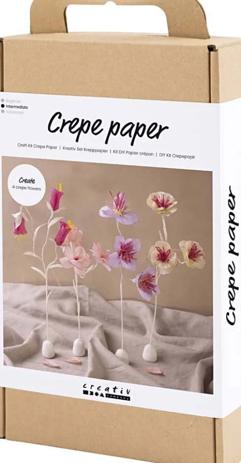 DIY Kit Crepepapir - Blomster - Pastelfarver
