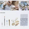 DIY Kit Decoupage - Østersskaller - Blå