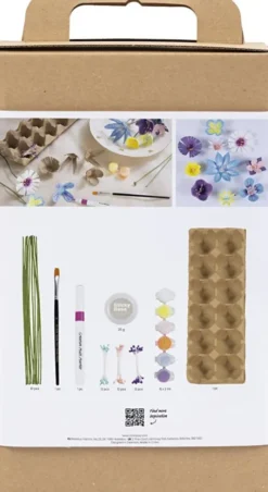 DIY Kit Æggebakke Blomster - Pastelfarver