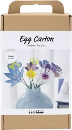 DIY Kit Æggebakke Blomster - Pastelfarver