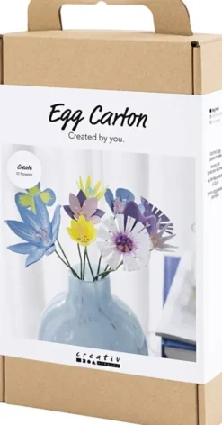 DIY Kit Æggebakke Blomster - Pastelfarver