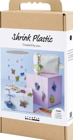 DIY Kit Krympeplast - Uro - Halskæde - Armbånd - Nøgleringe - Assorterede Farver
