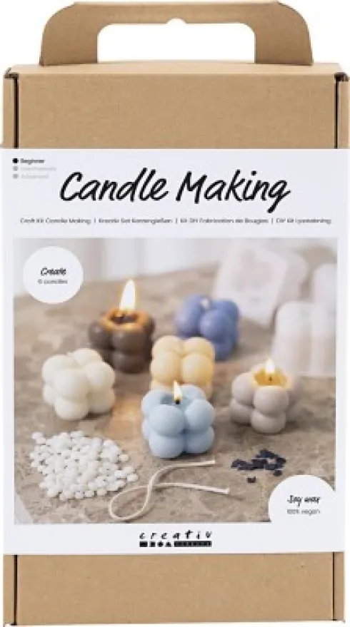 DIY Kit - Lysstøbning - Bubble Soyalys