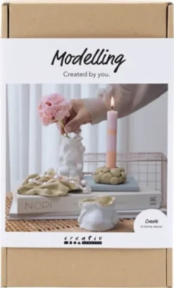 DIY Kit Modellering - Vaser Og Lysestager - Beige - Elfenben - Råhvid