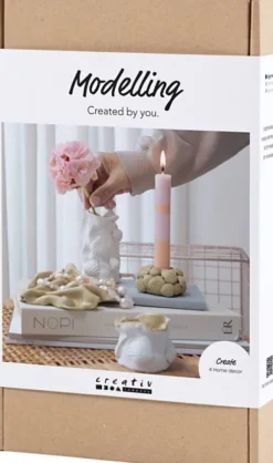 DIY Kit Modellering - Vaser Og Lysestager - Beige - Elfenben - Råhvid