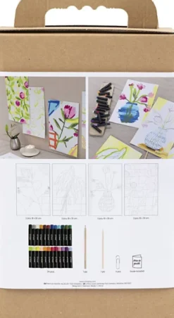 DIY Kit Oliepastel - Blomster - Assorterede Farver
