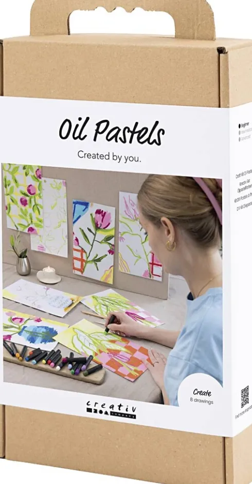 DIY Kit Oliepastel - Blomster - Assorterede Farver