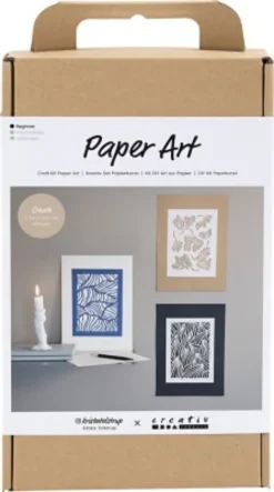 DIY Kit Papirkunst - Billeder Til Ophæng - Off White - 1Pk