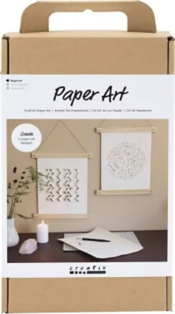 DIY Kit Papirkunst - Papir Til Ophæng - Off White - 1Pk