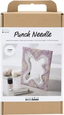DIY Kit Punch Needle - Spejl - Pastelfarver