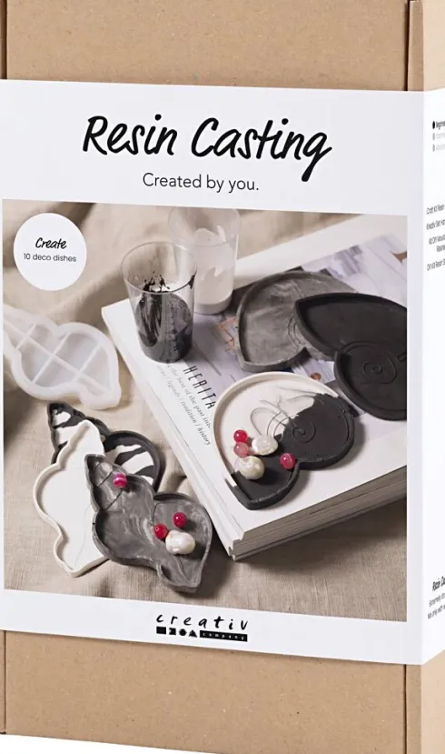 DIY Kit Resin Støbning - Konkylie - Sort - Hvid