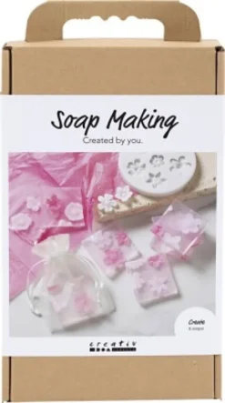 DIY Kit Sæbefremstilling - Blomster - Rosa/Pink