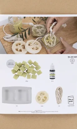 DIY Kit Sæbefremstilling - Loofah - Olivengrøn