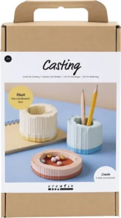 DIY Kit Støbning - Beholdere - Blå - Rød - Lys Gul