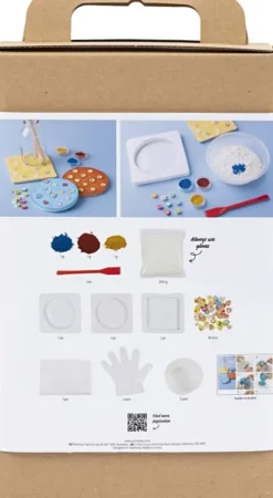 DIY Kit Støbning - Platter - Blå - Rød - Gul