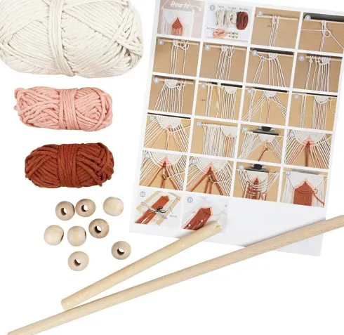 DIY Macramé Vægdekoration Kit - Øvet