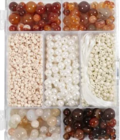 DIY Mix Smykker - Agater - Str. 2,6-10 MM - Hulstr. 0,8-1,8 MM - Assorterede Farver
