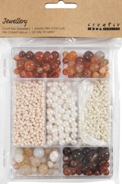 DIY Mix Smykker - Agater - Str. 2,6-10 MM - Hulstr. 0,8-1,8 MM - Assorterede Farver