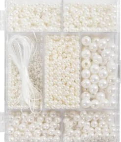DIY Mix Smykker - Halskæde Og Armbånd - Hvid Perlemor - 1Pk