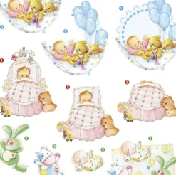 3D Motiver - Baby - 21X30 CM - 4 Ark