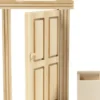 Dør Med Gesims Og Postkasse - H 5,5+18 CM - B 3,5+10,5 CM