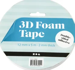 3D Tape - B 12 MM - Tykkelse 2 MM - 5 M