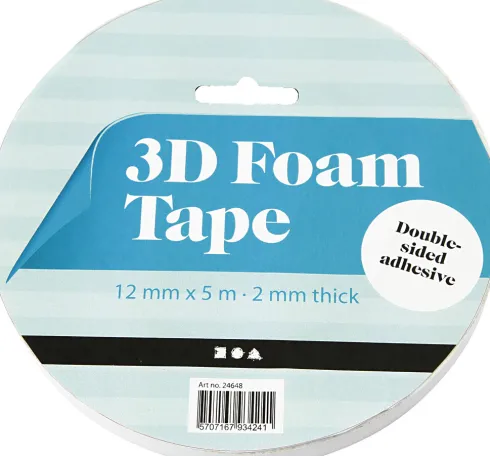 3D Tape - B 12 MM - Tykkelse 2 MM - 5 M
