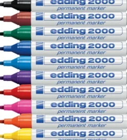 Edding Markere - Nr. 2000 - Tykkelse 1,5-3 MM - Forskellige Farver - 10 Stk