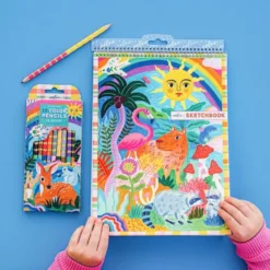 Eeboo - Sketchbook - Kapivar Og Sol - Skitseblok Med 60 Sider