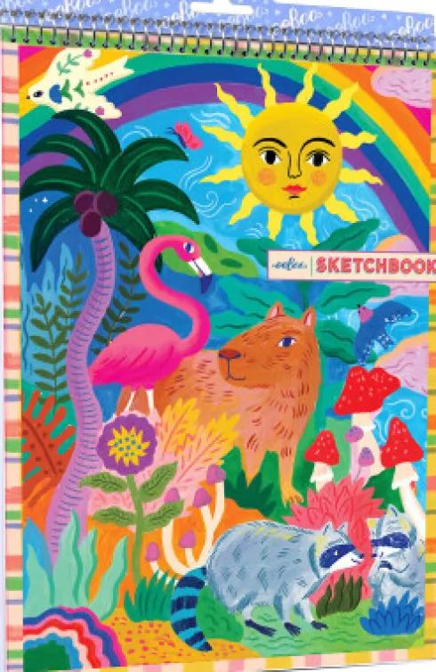Eeboo - Sketchbook - Kapivar Og Sol - Skitseblok Med 60 Sider