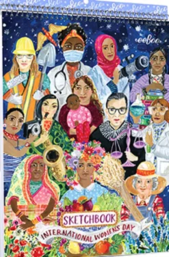Eeboo - Skitsebog Med Spiralryg - International Women's Day