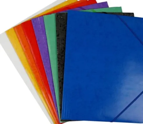 Elastikmappe - A4 - Str. 22,9×32,4 CM - Assorterede Farver - 24 Stk. - 8X3 Stk